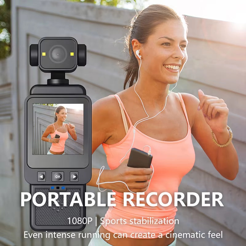 Xiaomi 8K Handheld Sports Camera 180 ° Rotating Mini Portable Anti-Shake Camera HD Display Wifi Wearable Night Vision Camera