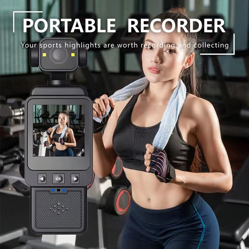 Xiaomi 8K Handheld Sports Camera 180 ° Rotating Mini Portable Anti-Shake Camera HD Display Wifi Wearable Night Vision Camera