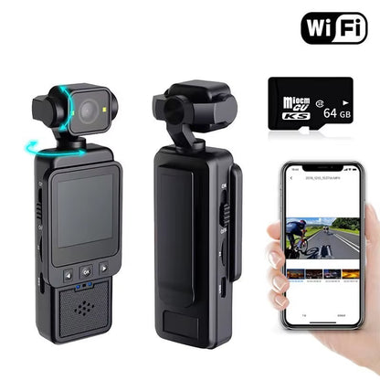 Xiaomi 8K Handheld Sports Camera 180 ° Rotating Mini Portable Anti-Shake Camera HD Display Wifi Wearable Night Vision Camera